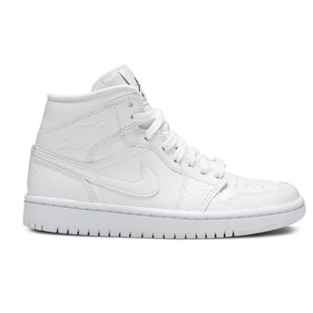 Air jordan 1 women’s mid snakeskin white sneakers